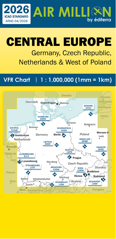 Carte Europe Centrale Air Million 2026 Editerra