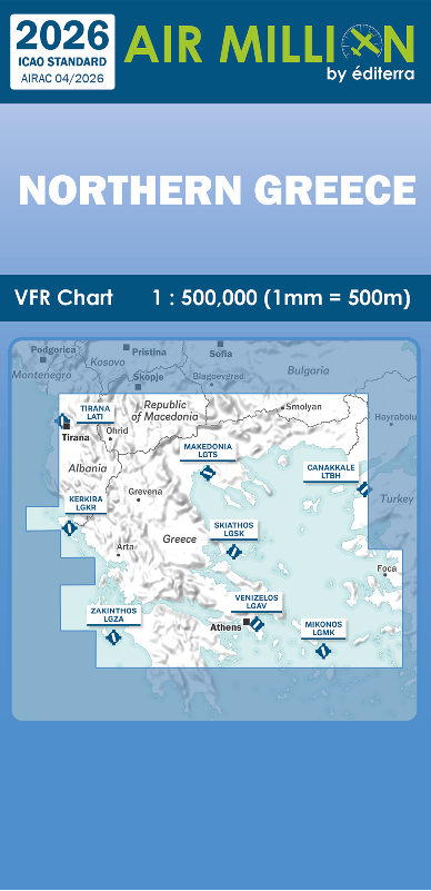 Carte Nord Grèce et Balkans 2026 1/500000 Air Million Editerra