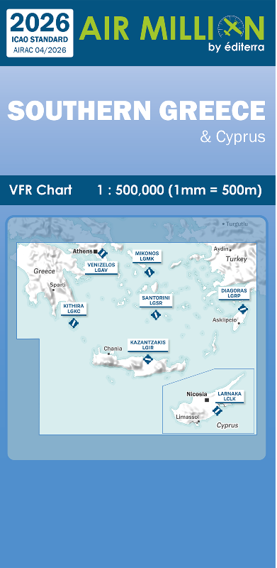 Carte Grèce et Balkans sud 2026 1/500000 Air Million Editerra