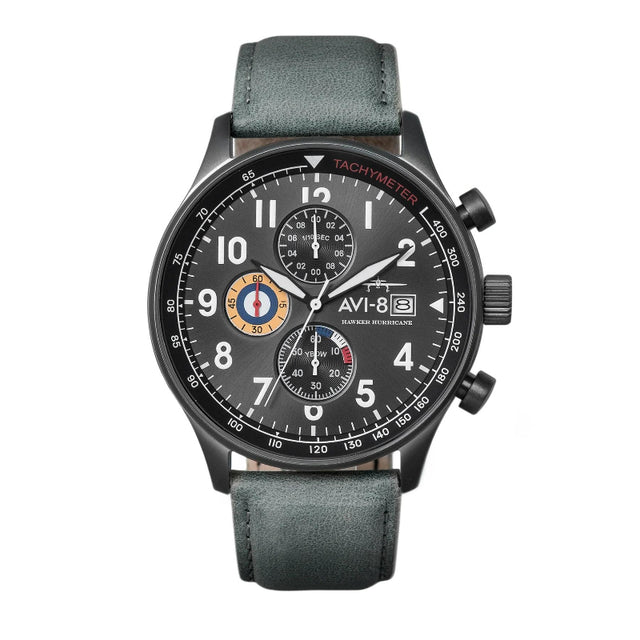 Montre AVI-8 Hawker Hurricane bracelet vert cadran noir