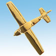 Pin's doré représentant l'avion Cessna 150/172