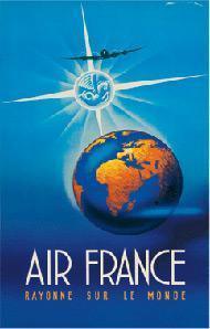 affiche musee air france 50 cm x 70 cm 018 air france rayonne sur le monde