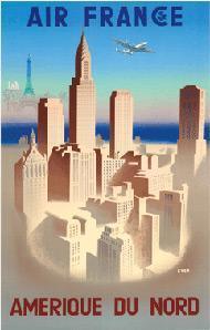 affiche musee air france 50 cm x 70 cm 41 amerique du nord