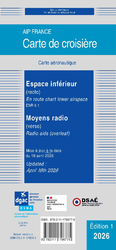 Carte de croisière espace inférieur moyens radio 2026 du SIA
