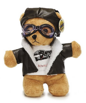 Peluche ourson aviateur grand modèle