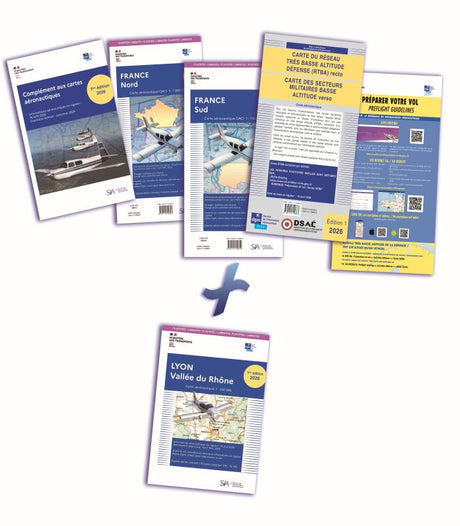 Documents VFR 2e édition 2026 plastifiés + Carte Lyon plastifiée - SIA