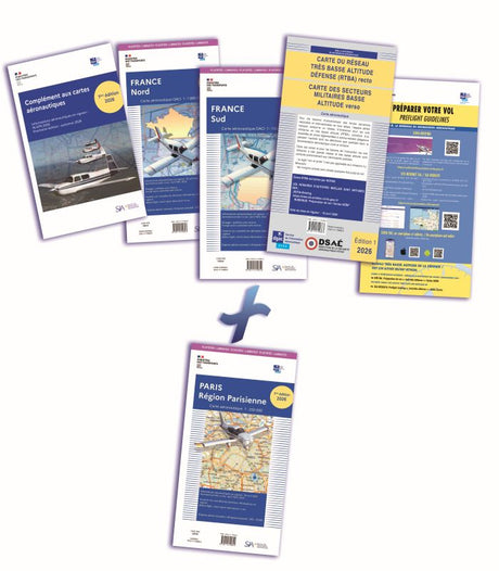 Documents VFR 2026 plastifiés + Carte Région Parisienne plastifiée - SIA