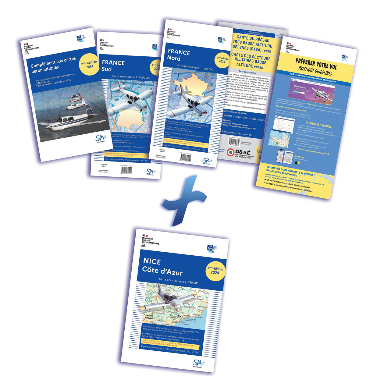 DOCUMENTS VFR 2024 2e Edition + Carte Nice Côte d'Azur - SIA