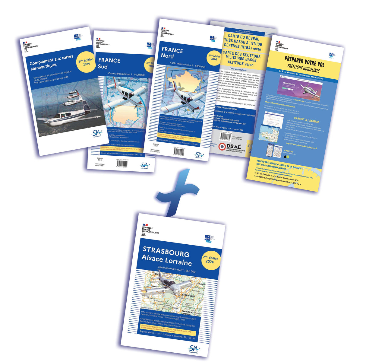 DOCUMENTS VFR 2024 2e Edition + Carte Strasbourg - SIA