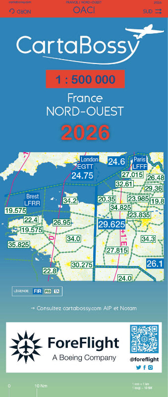Carte France Nord-Ouest 2026 1/50000 CartaBossy