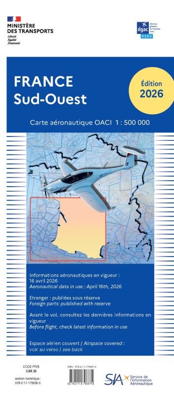 Carte OACI Sud/Est Edition 2026