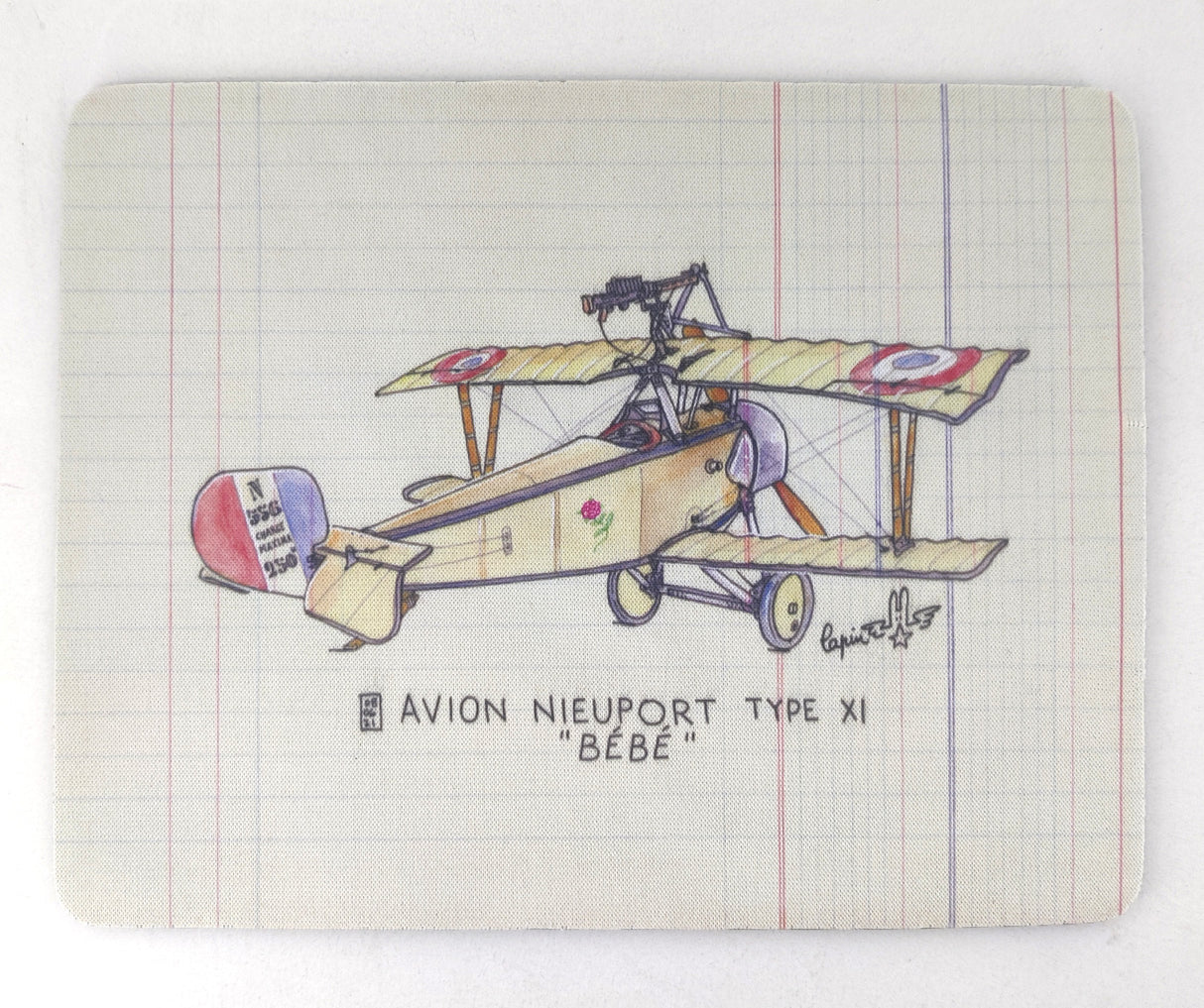 Tapis de souris Nieuport type XI "Bébé"- Lapin