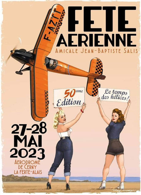 Affiche Meeting Ferté-Alais 2023 - Le Temps des Hélices Affiches PAQUET