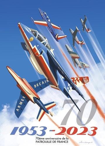 Affiche Patrouille de France 70 ans Affiches PAQUET
