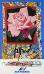 Affiche Air France de Bézombes Mignonne allons voir si la rose