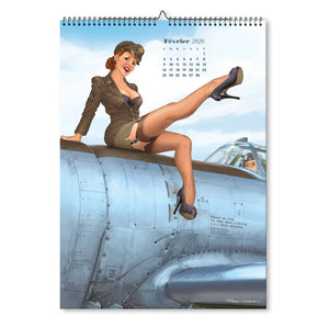 Pin-up faisant partie du calendrier Pin-Up 2026 par Romain Hugault
