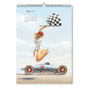 Pin-up faisant partie du calendrier Pin-Up 2026 par Romain Hugault