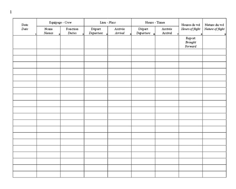 Carnet de route logoté FFA pages