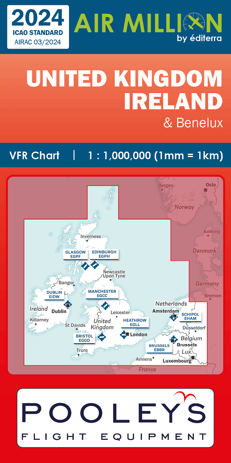 PRE-COMMANDE CARTE AIR MILLION VFR UNITED KINGDOM 2024 - LA BOUTIQUE DU PILOTE