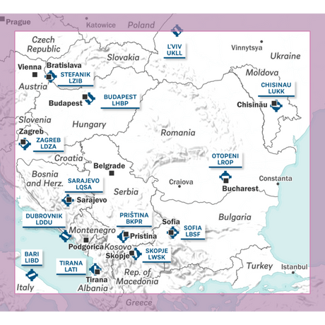 Carte Air Million Europe de l'Est 2026 Editerra (1/1 000 000)