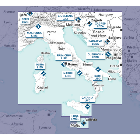Carte Italie et Balkans 2026 Air Million Editerra