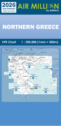 Carte Nord Grèce et Balkans 2026 1/500000 Air Million Editerra