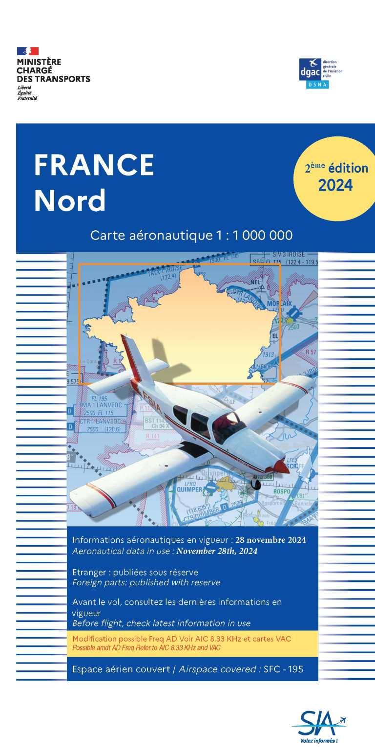 Carte France Nord 2e Edition 2024 - SIA - (1/1 000 000)