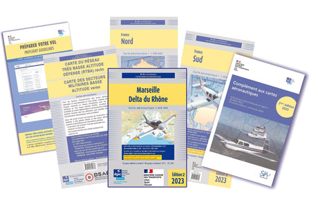 DOCUMENTS VFR 2023 2 em édition + Carte Marseille Delta du Rhône - SIA DOCUMENTATIONS DU SIA SIA