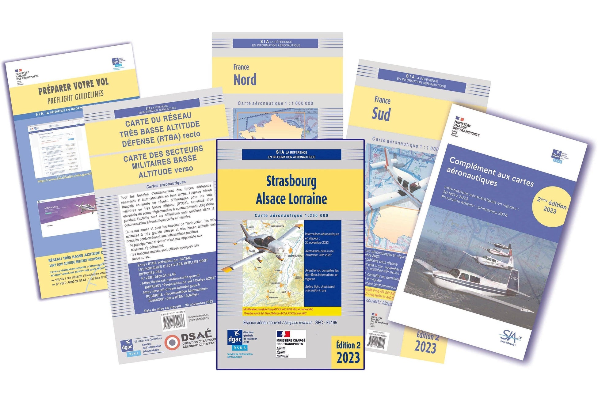 DOCUMENTS VFR 2023 2em EDITION + Carte Strasbourg - SIA DOCUMENTATIONS DU SIA SIA