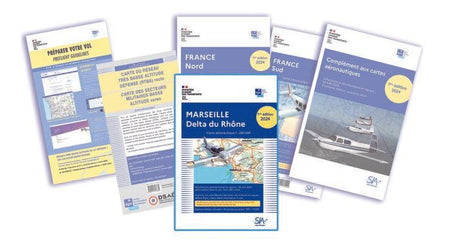 DOCUMENTS VFR 2024 plastifiés + Carte Marseille plastifiée - SIA - LA BOUTIQUE DU PILOTE