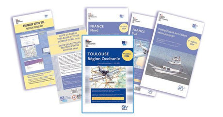 DOCUMENTS VFR 2024 plastifiés + Carte Toulouse plastifiée - SIA - LA BOUTIQUE DU PILOTE