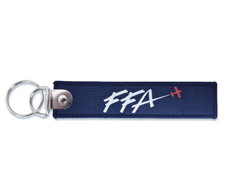 Porte-clés flamme FFA bleu et blanc