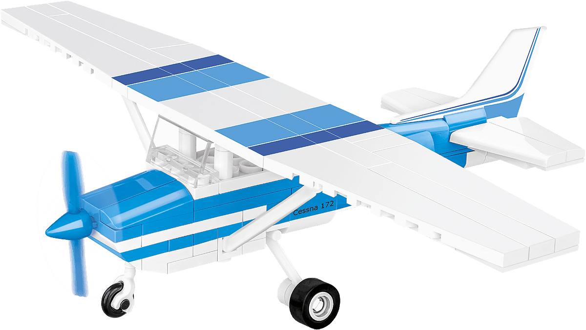 Jouet Maquette Cessna 172 Skyhawk Blanc et Bleu - Cobi - LA BOUTIQUE DU PILOTE