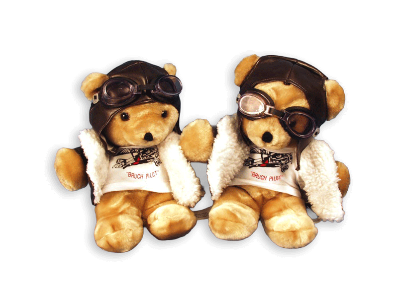 Peluche ourson aviateur
