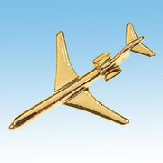 Pins doré représentant l'avion Boeing 727