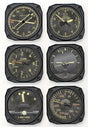 6 sous verres reprenant me visuel des instruments sur les tableaux de bord vintages