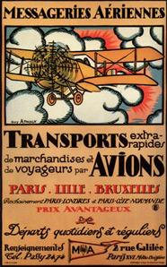affiche musee air france 63 cm x 100 cm 288 messageries aeriennes