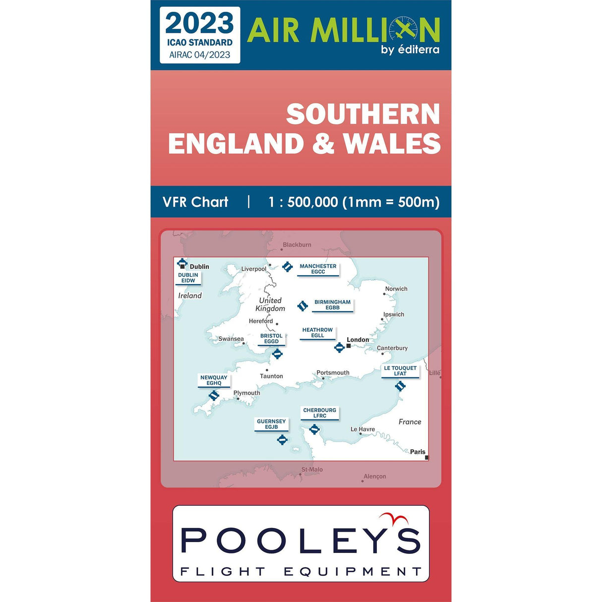 CARTE AIR MILLION SOUTHERN ENGLAND & WALES 2023 (1/500 000) Cartes Air Million Editerra