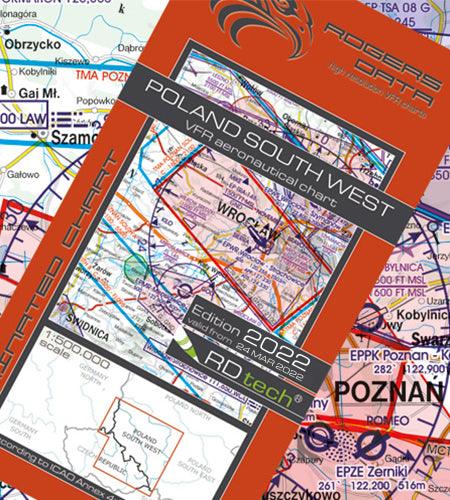 carte pologne sud ouest vfr oaci 2022 - rogers data