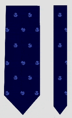 cravate en soie crevette air france bleue