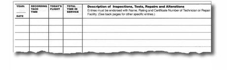 engine log - carnet moteur