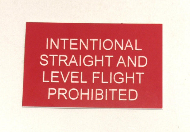 signalétique de cockpit - level flight prohibited